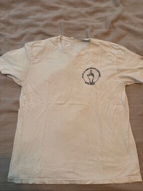 Vintage Men's White “Bad Shit” Graphic Crewneck T-Shirt - Rare Piece